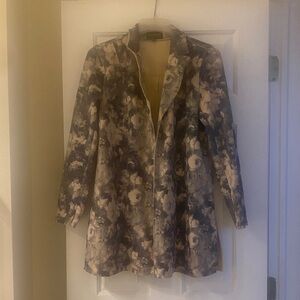 Premise Floral Women's Jacket - Black and Cream